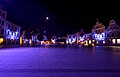 Deutsch: Der Altmarkt, jährlich blau beleuchtet während des FilmFestivals, Cottbus