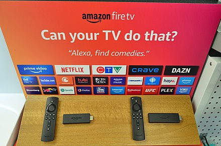 Amazon Fire TV at a retail store in Canada.