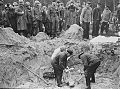 Exhumation of corpses from a German mass grave