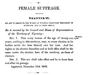 Women's Suffrage In The United States