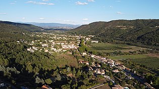 Areal view of Saint Laurent Du Pape from the west side of the village.jpg