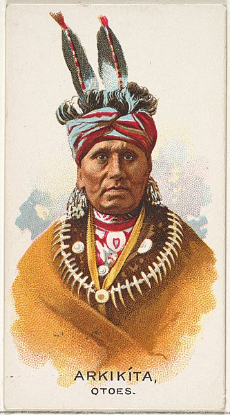 File:Arkikita, Otoes, from the American Indian Chiefs series (N2) for Allen & Ginter Cigarettes Brands MET DP828011.jpg