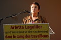 English: Arlette Laguiller during her meeting in Toulouse on April, 18th 2007 for the 2007 presidential election campaign. Français : Arlette Laguiller pendant son meeting de Toulouse du 18 avril 2007 pour l'élection présidentielle de 2007.