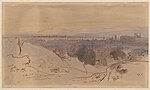 Η Άρτα απο τον λόφο σε απεικόνιση του Έντουαρντ Λίαρ, 1849.
