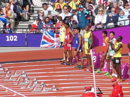 Athletics at the 2012 Summer Olympics – Men's 100 metres, Preliminaries heat 4.JPG