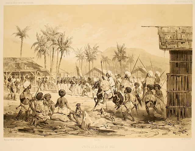 French explorer Jules Dumont d'Urville visiting the Sultan of Jolo