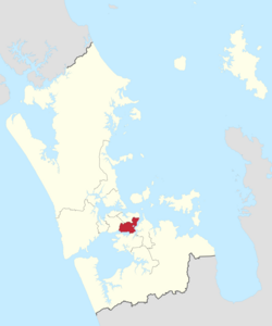 Lokalizacja Maungakiekie-Tāmaki Ward