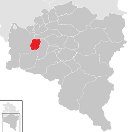 Poloha obce Bürserberg v okrese Bludenz (klikacia mapa)