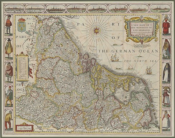 A New Mape of Ye XVII Provinces, 1626 (The Netherlands)