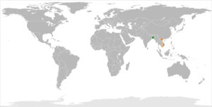 Mapa indicando localização do Bangladesh e do Vietnã.