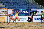 Deutsch: Beachhandball Europameisterschaften 2019 (Beach handball Euro); Tag 5: 6. Juli 2019 – Frauen, Platzierungsspiel für die Ränge 9–12, Deutschland-Polen 2:1 (22:23, 19:16, 7:6) English: Beach handball Euro; Day 5: 6 July 2019 – Placement Match/Cross Match for rank 9–12 Women – Germany-Poland 2:1 (22:23, 19:16, 7:6)