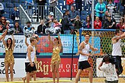 Deutsch: Beachhandball Europameisterschaften 2019 (Beach handball Euro); Tag 6: 7. Juli 2019 – Männerfinale, Dänemark-Norwegen 2:0 (25:18, 19:16) English: Beach handball Euro; Day 6: 7 July 2019 – Men's Final – Denmark-Norway 2:0 (25:18, 19:16)