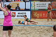 Deutsch: Beachhandball Europameisterschaften 2019 (Beach handball Euro); Tag 6: 7. Juli 2019 – Frauenfinale, Dänemark-Ungarn 2:0 (18:12, 23:22) English: Beach handball Euro; Day 6: 7 July 2019 – Women's Final – Denmark-Hungary 2:0 (18:12, 23:22)