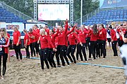 Deutsch: Beachhandball Europameisterschaften 2019 (Beach handball Euro); Tag 6: 7. Juli 2019 – Siegerehrungen English: Beach handball Euro; Day 6: 7 July 2019 – Medal ceremony