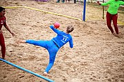 Deutsch: Beachhandball bei den Olympischen Jugendspielen 2018; Tag 6, 12. Oktober 2018; Mädchen, Platzierungsrundenspiel – Russland-Venezuela 2:0 English: Beach handball at the 2018 Summer Youth Olympics at 12 October 2018 – Girl's Consolation Round – Russland-Venezuela 2:0