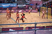 Deutsch: Beachhandball bei den Olympischen Jugendspielen 2018; Tag 5, 10. November 2018; Mädchen, Hauptrunde - Chinese Taipei (Taiwan)-Niederlande 1:2 English: Beach handball at the 2018 Summer Youth Olympics at 11 October 2018 – Girls Main Round – Chinese Taipei (Taiwan)-Netherlands 1:2