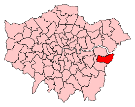 Граница избирательного округа Бекслихит и Крейфорд в Большом Лондоне