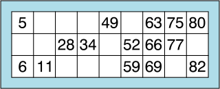 Bingo (British version) Game of probability played in the United Kingdom