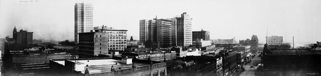 Panorama of Birmingham, Alabama in 1916