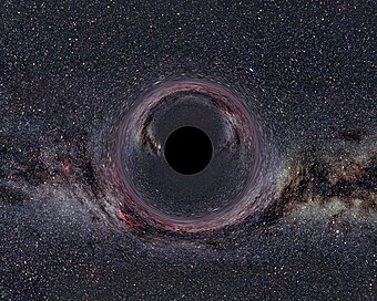 A simulated black hole of ten solar masses, at a distance of 600 km