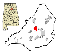 Location in Quận Blount, Alabama