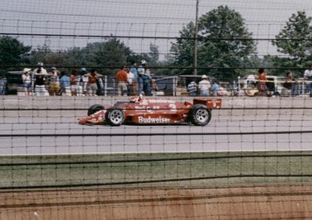 Rahal during the 1986 Indianapolis 500