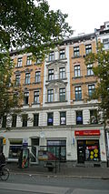 Apartment house in closed development in a corner