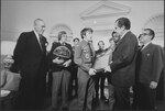 Boy Scouts of America present the 1971 Report to President Nixon Boy Scouts of America present the 1971 Report to the President - NARA - 194709.tif