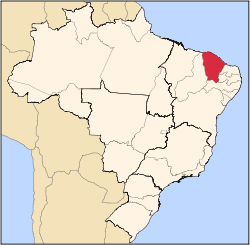 塞阿拉州 Ceará在巴西的位置