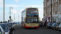 Brighton & Hove 914 (YN56 FFR), a Scania OmniDekka, in Terminus Road, Eastbourne, East Sussex on route 12A. Unfortunately the bus' LED display didn't come out in the photo.