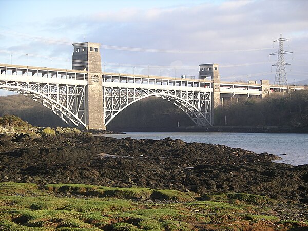 The modern Britannia Bridge.