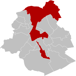 Položaj grada Bruxellesa unutar Briselske regije