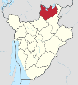 Situo de Provinco Kirundo en Burundo.