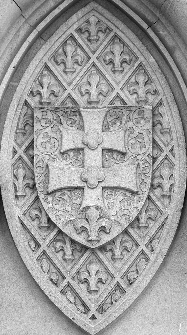 King Louis I of Hungary, Anjou, Bojnice Castle, Bajmóci vár, relief, Hungary, double cross, Hungarian coat of arm