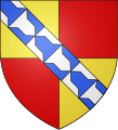 Arms of Sackville: Quarterly or and gules, a bend vair