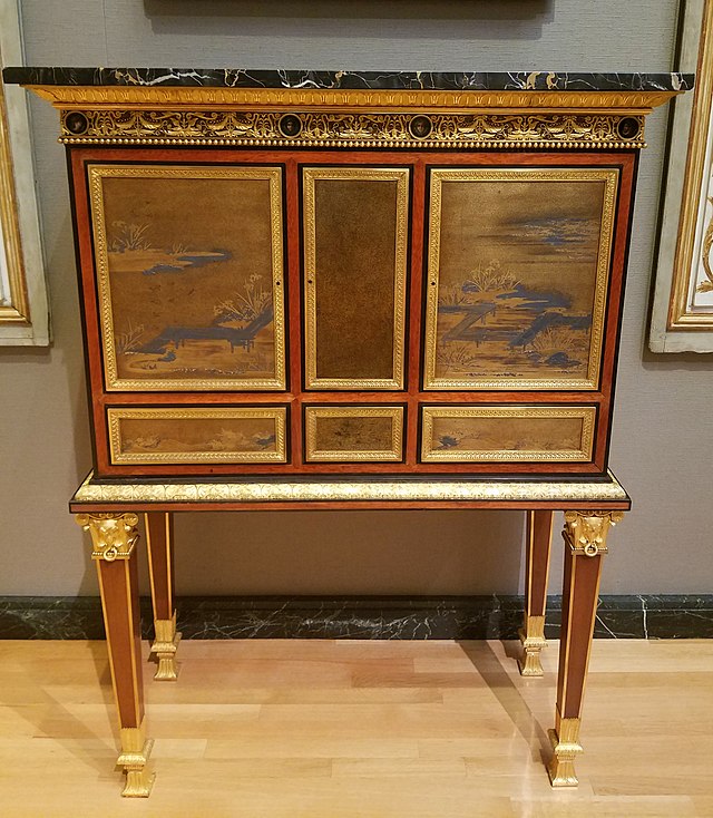 An impressive Louis XIV chinoiserie cabinet, reputedly given to Mademoiselle  Coco Chanel by the 2nd Duke of Westminster, which sold at Sotheby's London  today (13.06.97) in a sale of Important French and