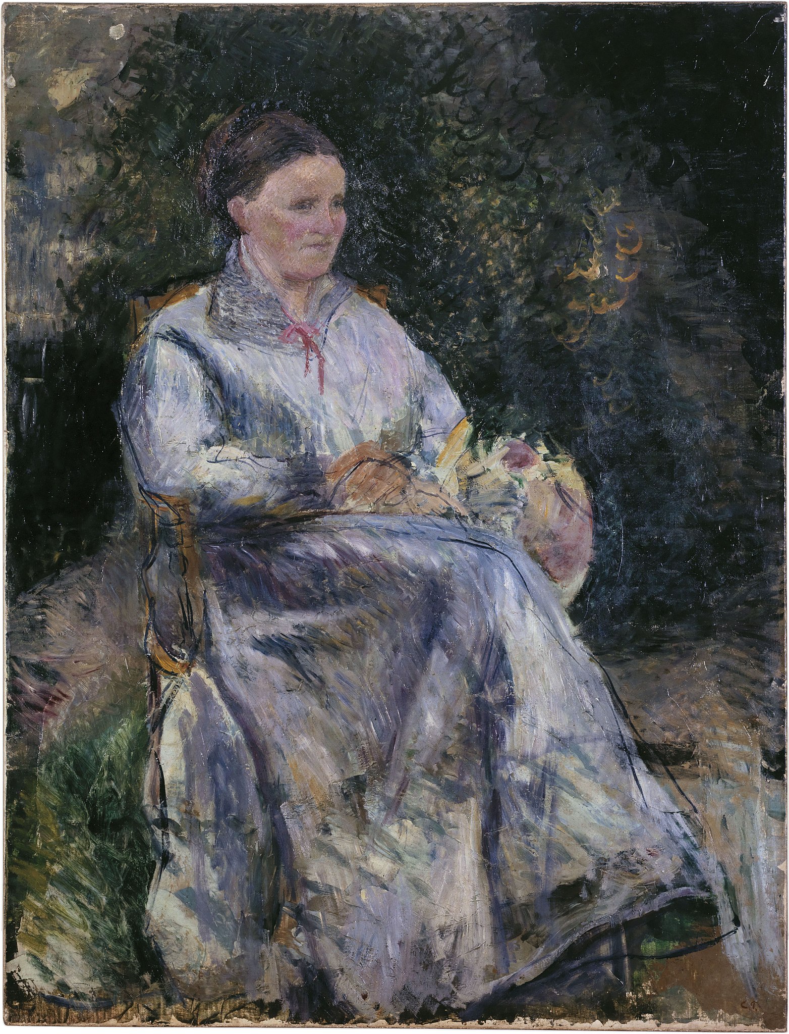 File:Camille Pissarro, Julie Pissarro au jardin, ppp854, 1874, Paris