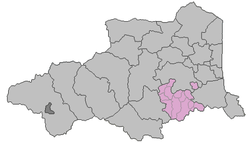 Kanton na mapě departementu Pyrénées-Orientales
