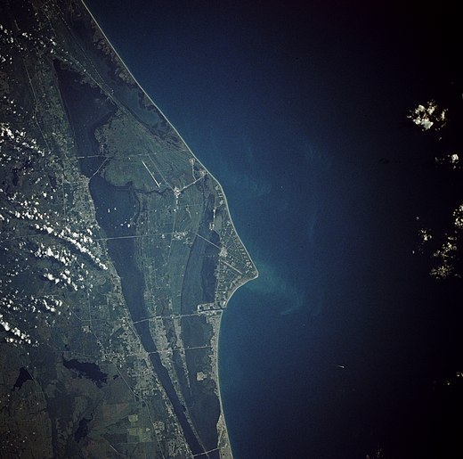 Cape Canaveral vanuit de ruimte
