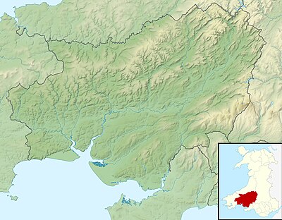 Location map Wales Carmarthenshire