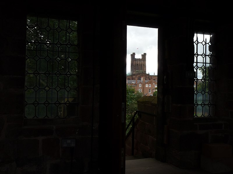 File:Chester Cathedral viewed from 1st floor of Morgan's Mount 01.jpg