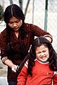 Children brush each other's hair at St. Vincent's Home for Amerasian Children (a home for those unwanted children of American-Korean background) - DPLA - 636fdc91e4557964d6d17316062ff753.jpeg