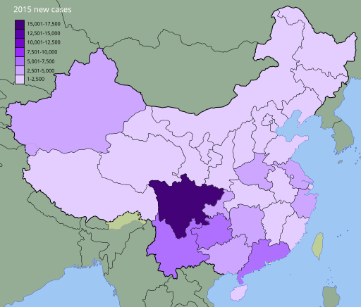 File:China HIV infection map (2015 new cases reported).svg