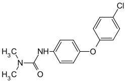 Structural formula of chloroxuron