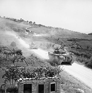 Churchill tanks advance to Gothic Line August 1944 IWM NA 18088.jpg