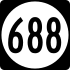 State Route 688 маркер