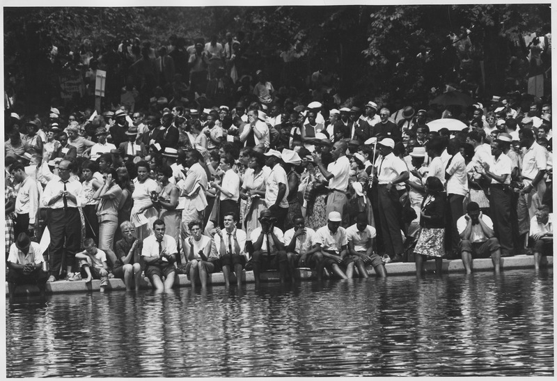 File:Civil Rights March on Washington, D.C. (Marchers at the Reflecting Pool.) - NARA - 542032.tif
