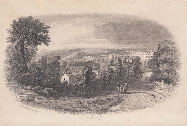 Clifton as viewed from the Church, c.1840