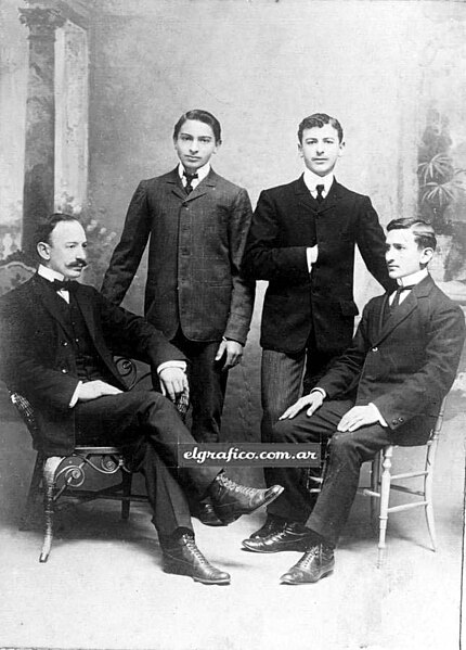 Fltr: Carlos, Marcelo, Ernesto, and Rosendo Degiorgi, brothers and founding members of "Independiente F.C."