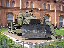 Counter Obstacle Vehicle BAT-M on permanent display in the courtyard of Military-historical Museum of Artillery, Engineer and Signal Corps in Saint-Petersburg, Russia.jpg